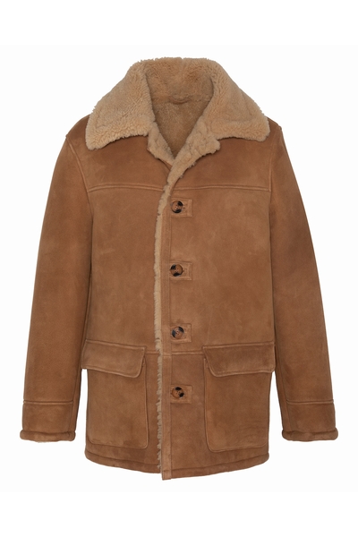 SHORT SUEDE BOMBARDIER - SCHOTT USA - MUSTARD - 1