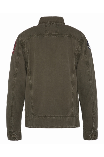 SHORT ZIPPED JACKET - SCHOTT USA - KHAKI - 2