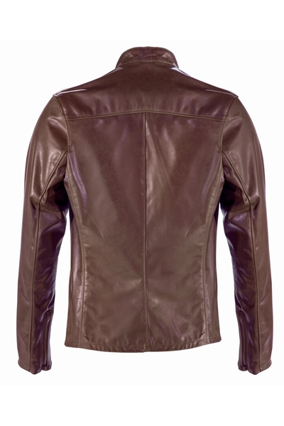 CLASSIC UNLINED CAFÉ JACKET - PERFECTO BRAND - BROWN - 2