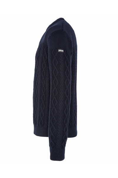 CREW NECK SWEATER - SCHOTT USA - NAVY - 2