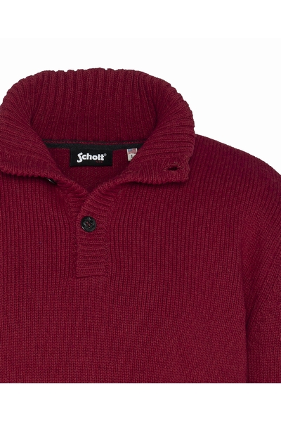 TRUCKER SWEATER - SCHOTT USA - RED - 2