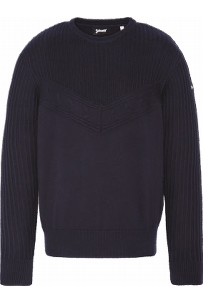 TWISTED KNITTING SWEATER - SCHOTT USA - NAVY - 1