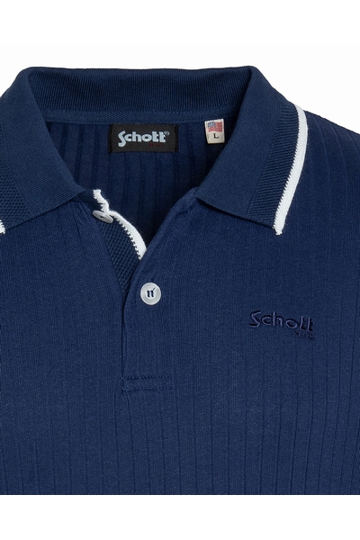 POLO SHIRT - SCHOTT USA - NAVY - 2
