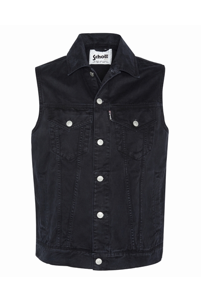 TRUCKER VEST - SCHOTT USA - NAVY - 1