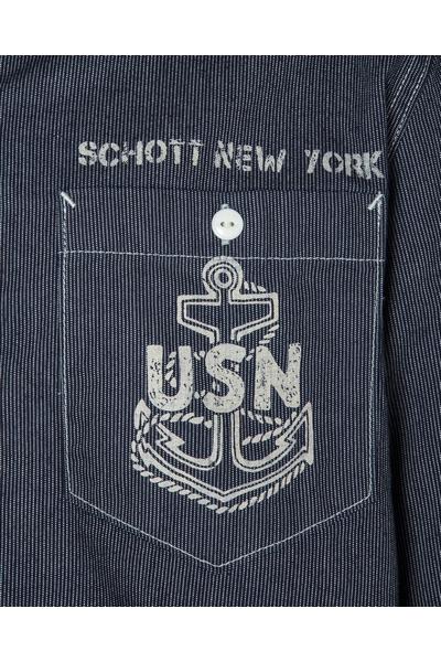 US NAVY SHIRT - SCHOTT USA - DARK BLUE - 2