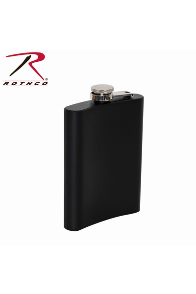 ENGRAVED STAINLESS STEEL FLASK - ROTHCO - BLACK - 1