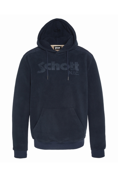 HOODY SWEATSHIRT - SCHOTT USA - NAVY - 1