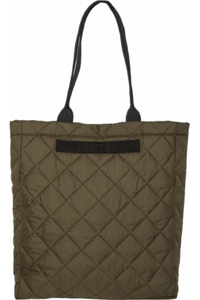 QUILTED TOTE BAG - SCHOTT USA - KHAKI - 1