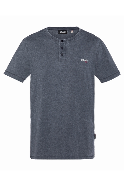 HENLEY T-SHIRT - SCHOTT USA - NAVY - 1