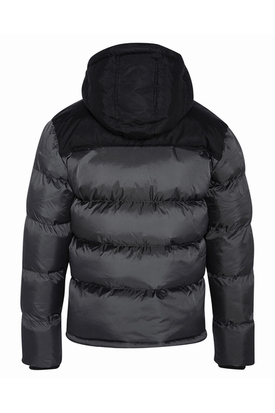 PADDED HOODED JACKET - SCHOTT USA - ANTHRACITE - 2