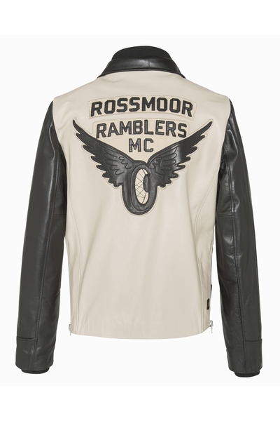 LEATHER JACKET - SCHOTT USA - BLACK/BEIGE - 2