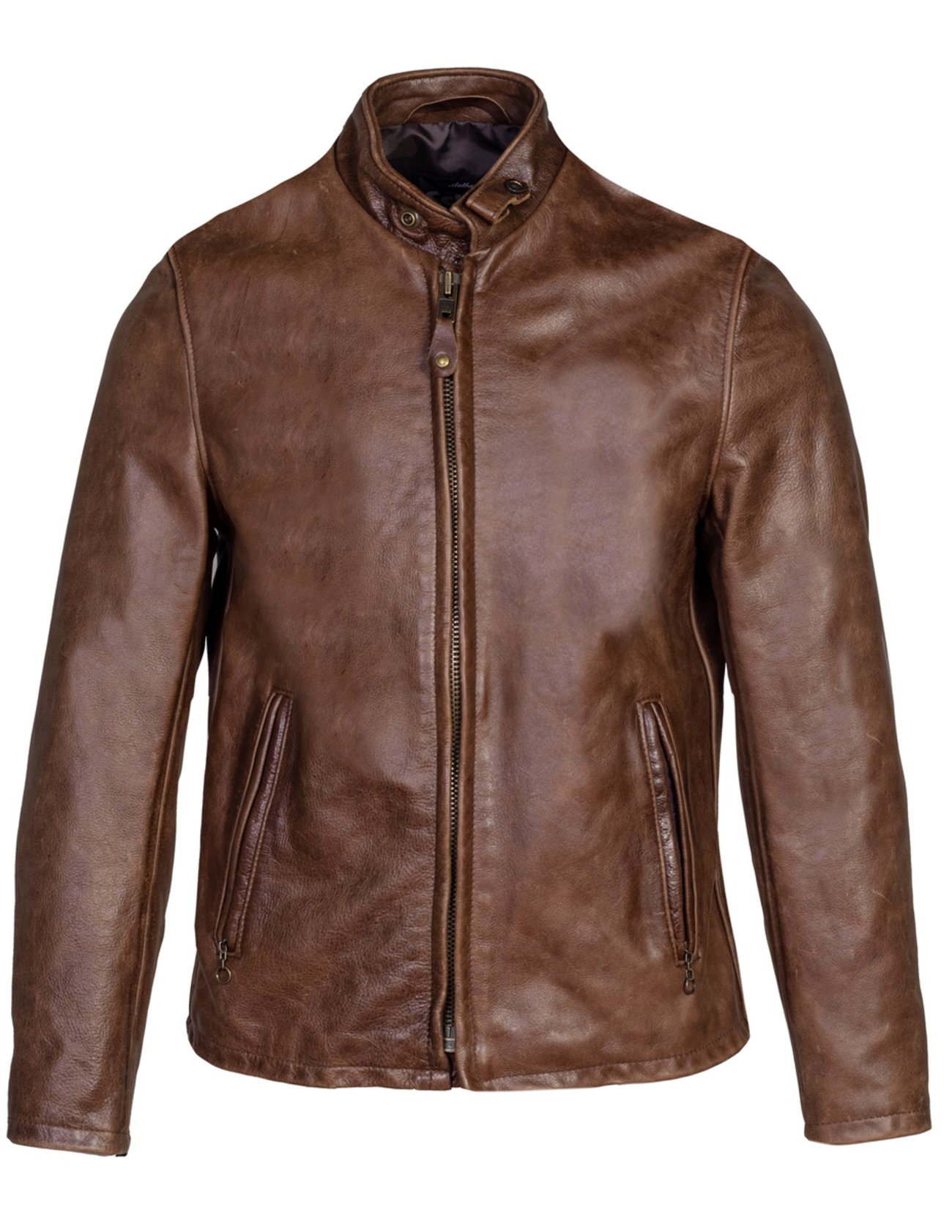 BLOUSON CAFE RACER COUPE SLIM - SCHOTT USA - ANT.BROWN