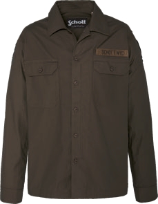 ARMY COTTON OVERSHIRT - SCHOTT USA - KHAKI