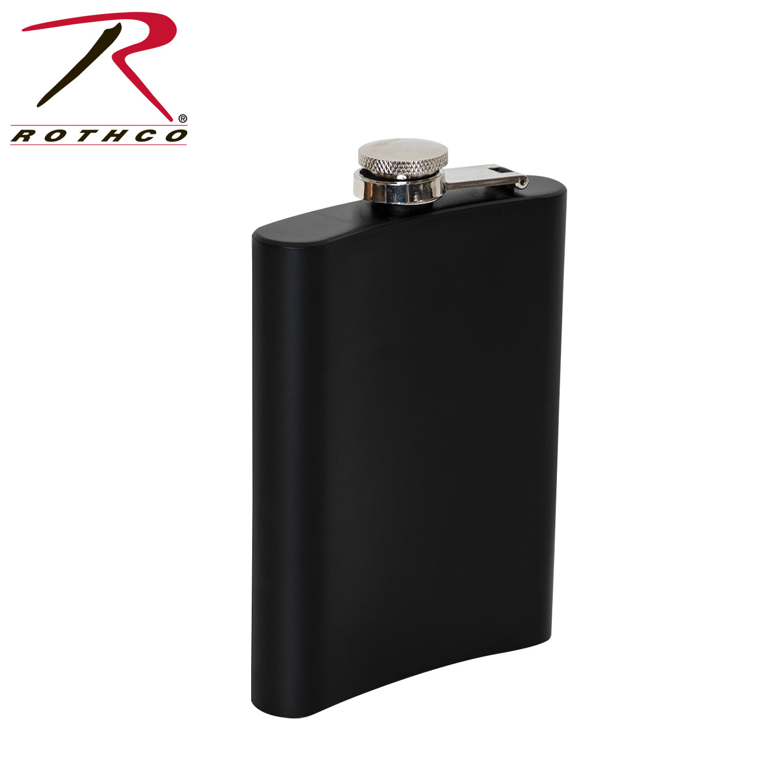 ENGRAVED STAINLESS STEEL FLASK - ROTHCO - BLACK